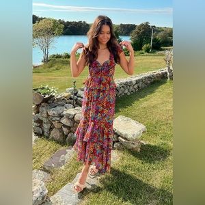 NWT Show Me Your Mumu Reese Ruffle in Garden Glow Dress